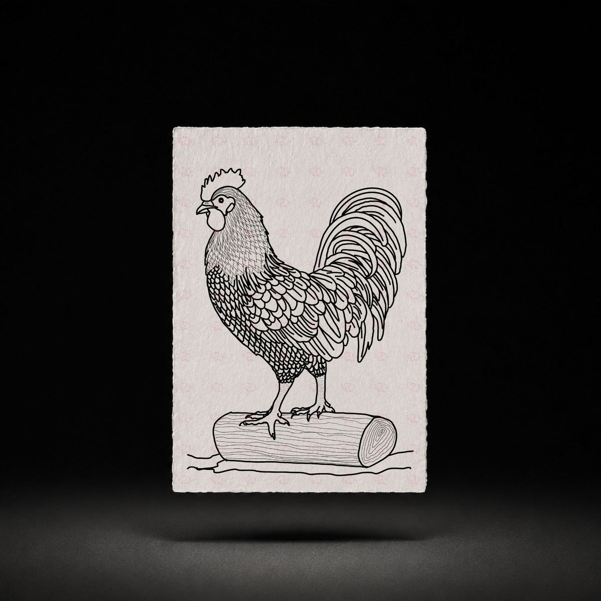 Hickory Roost Rooster Paint-Your-Own Watercolor Print | Cozy Chicken Hollow