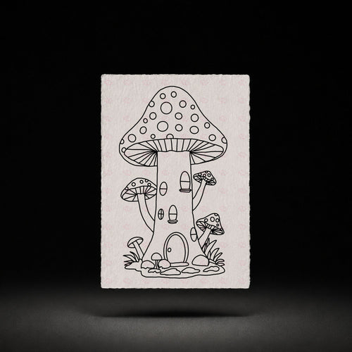 Toadstool Lantern Hollow Paint-Your-Own Watercolor Print | Places To Live