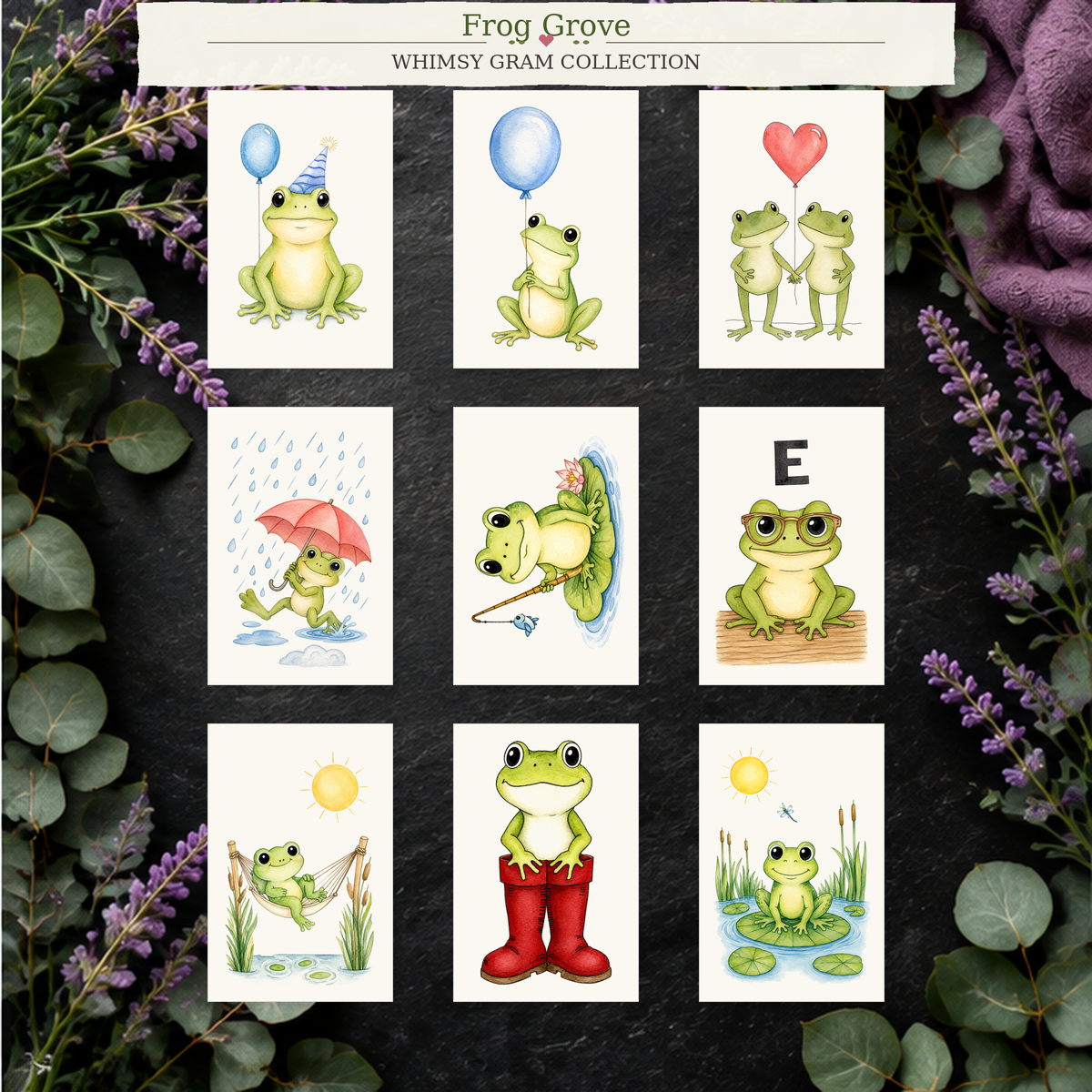 Frog Grove 2x3 Whimsy Gram collection lifestyle photo