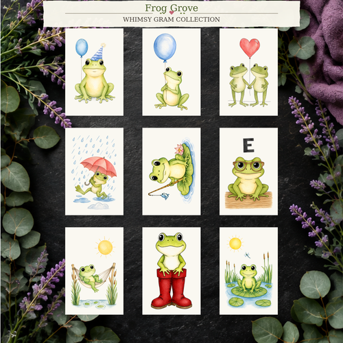 Frog Grove 2x3 Whimsy Gram collection lifestyle photo