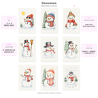 Snowman complete mini watercolor collection infographic
