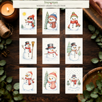 Snowman complete mini watercolor collection lifestyle photo